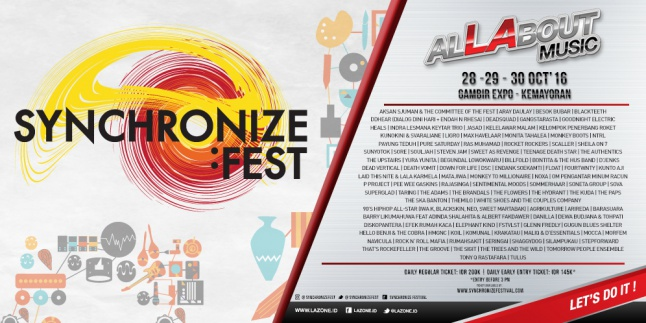 104 artis terbaik siap manggung di Synchronize Fest 2016