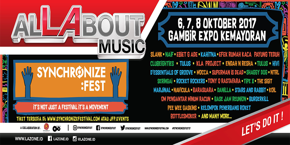 Siap-siap! Synchronize Fest 2017 Kembali Digelar Tiga Hari Beturut-turut thumbnail