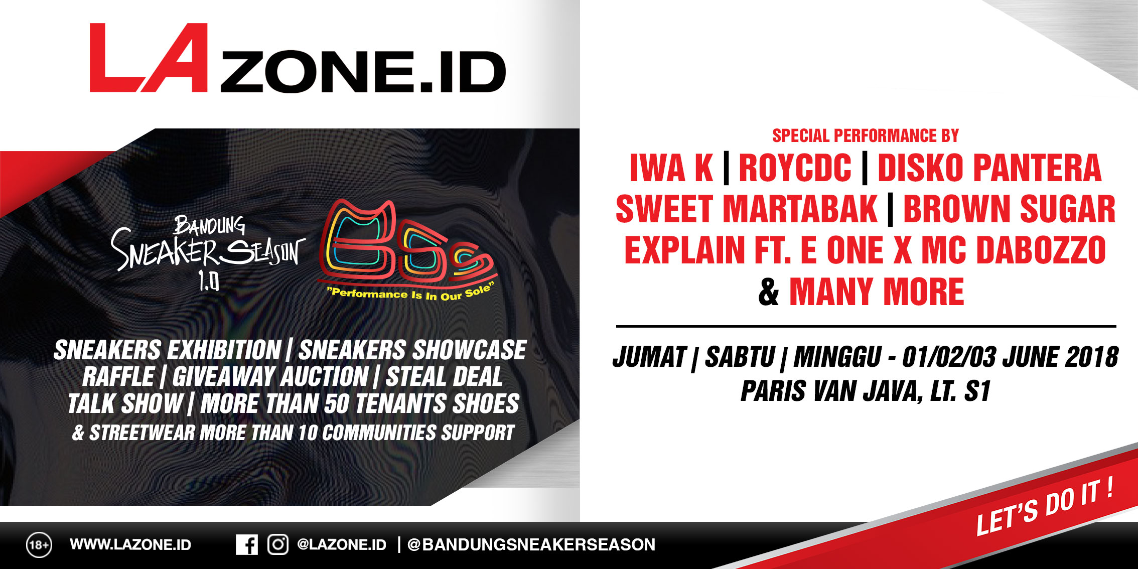 BSS 1.0, Pesta Pecinta Sneaker Pertama di Bandung Digelar Juni thumbnail
