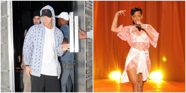 Eminem Dan Rihanna Ladeni Tantangan Ice Bucket