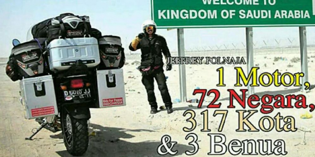 Jeffry Polnaja Tuntaskan Perjalanan Ride For Peace II