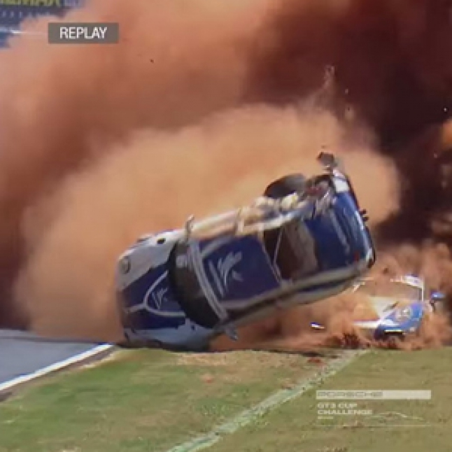Kecelakaan Ekstrem Pedro Piquet di Ajang Porsche GT3 Cup Challenge, Brazil. Mobil Melayang, Pembalap