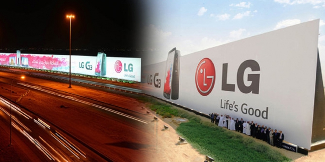 LG Pecahkan Record Dengan Buat Bilboard Terbesar Sejagat