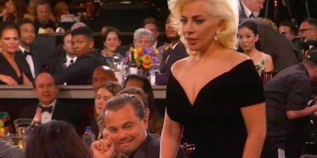 Menang Golden Globe, Lady Gaga Diledek Leonardo DiCaprio?