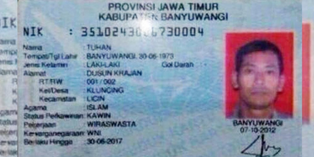Pria Bernama Tuhan di Banyuwangi Benar-benar Nyata