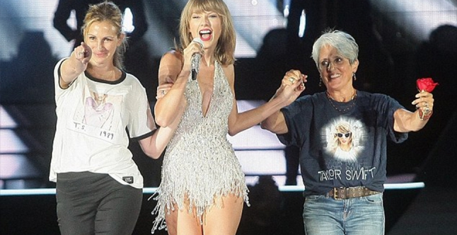 Taylor Swift, Gandeng Julia Roberts & Joan Baez