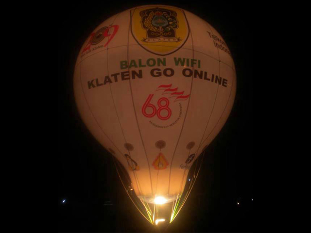 Balon Wi-Fi Pertama Indonesia Udah Mengangkasa di Klaten!
