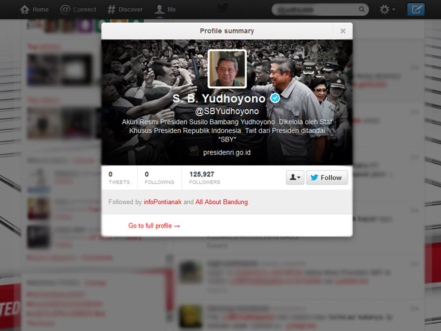 Baru Muncul, @SBYudhoyono Udah Verified Dan Punya 126ribu Followers Broh!