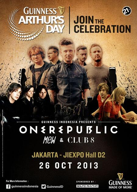 Mew, Club 8, One Republic Kembali Main di Jakarta!