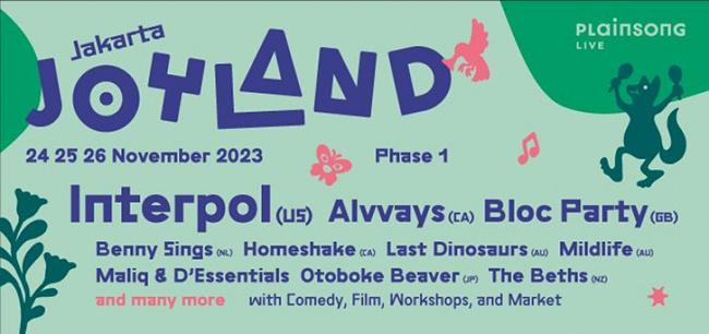 3 Hari Event Musik Joyland Jakarta 2023 akan di adakan bulan November 