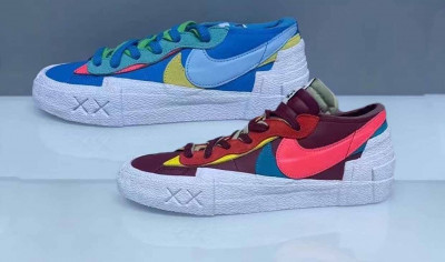 Sepatu Colorful Kaws x Sacai x Nike Blazer Low thumbnail