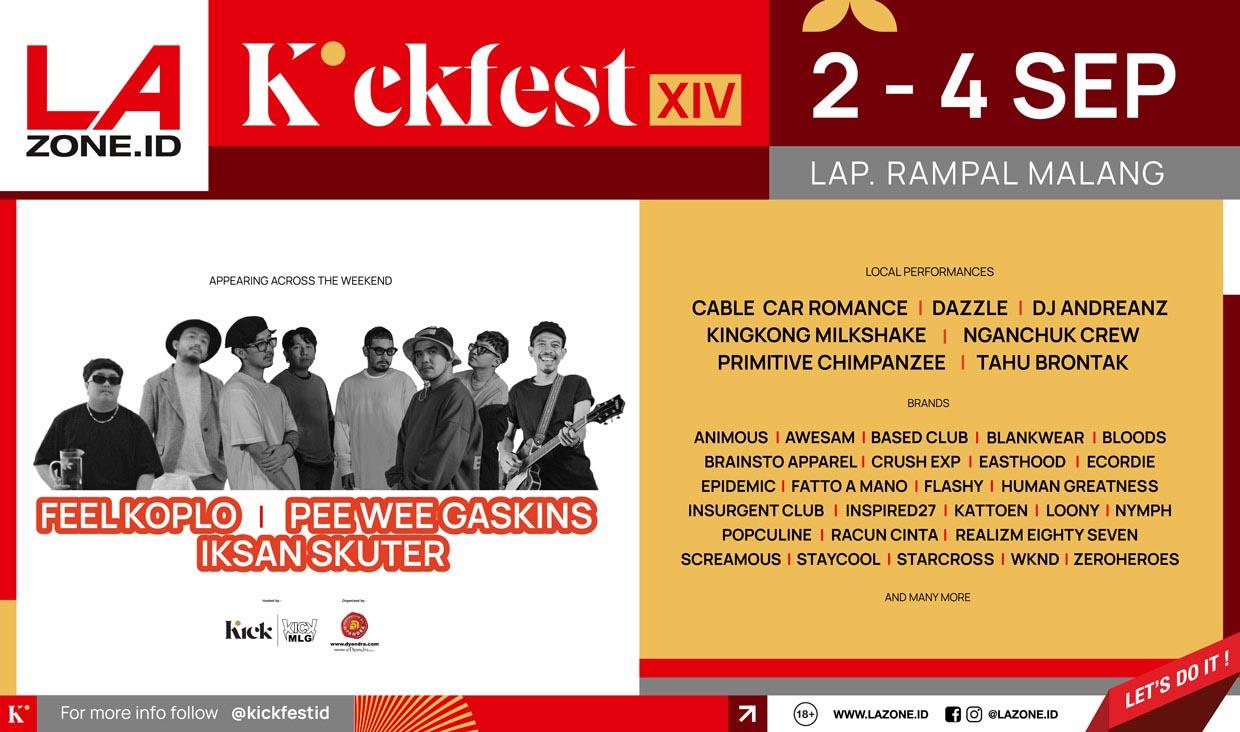 Brand Lokal Hingga Band Keren Siap Ramaikan KICKFEST XIV