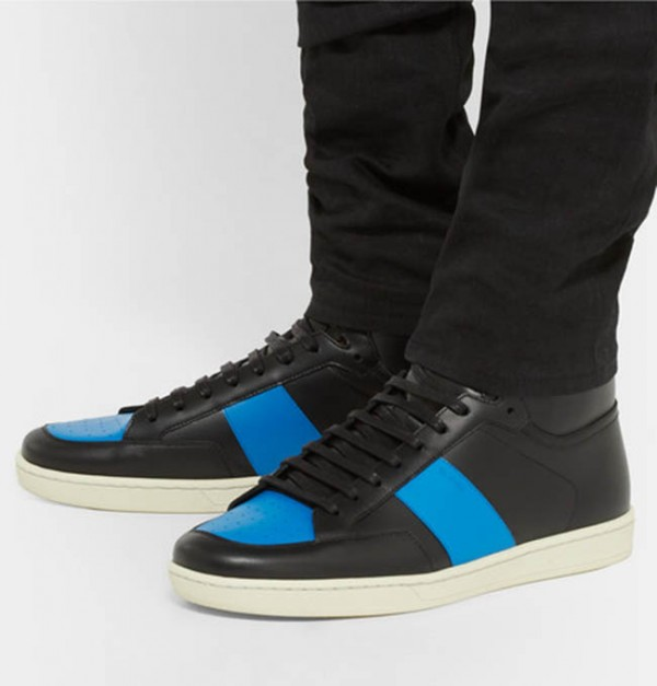 Tampil Standout dengan SL10 Leather High-Top Sneakers, Saint Laurent