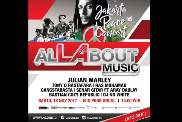 Siap-siap! Julian Marley Bakal Tampil di Jakarta Peace Concert