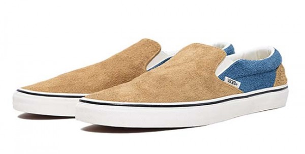 fuzzy vans slip on