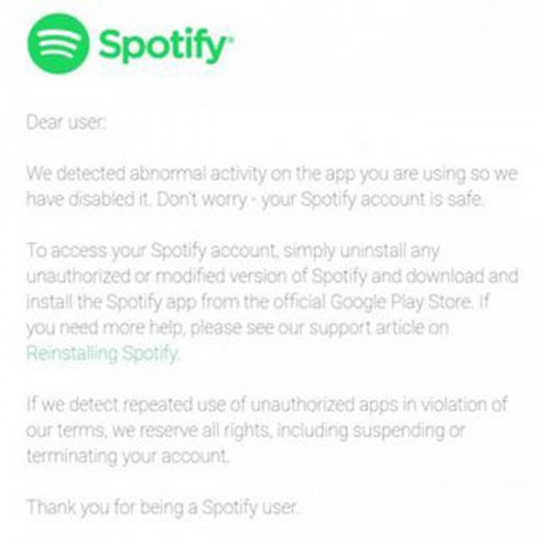 Pengguna Spotify Bajakan Akan Ditindak